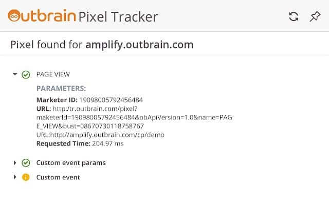 Outbrain Pixel Tracker